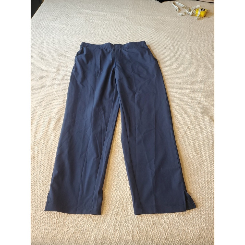 Baleaf Sweatpants Women's L Navy Straight Elastic Waist Lightweight Pockets Crop